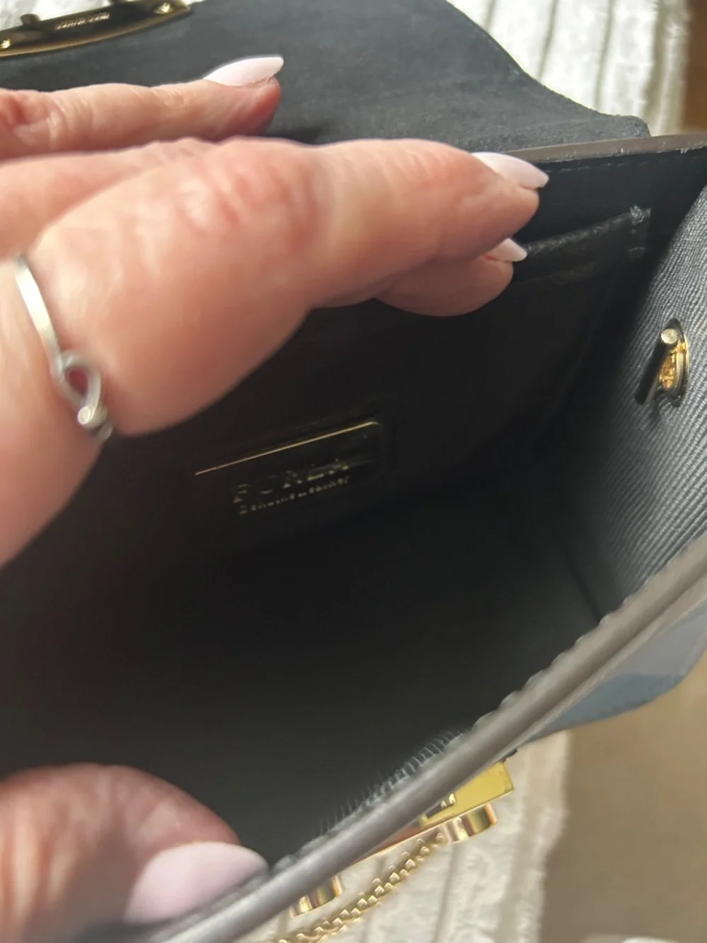 New Furla Leather Camo Metropolitan Crossbody